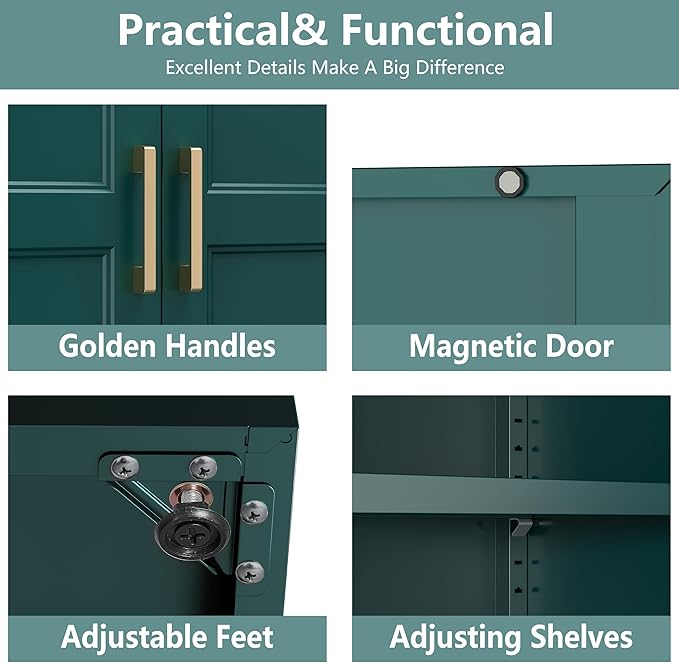 Kitchen Pantry Cabinet, 71 Inch Tall Metal Pantry Cabinet - Image 6