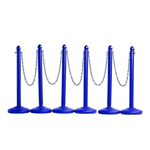 Montour Line Plastic Stanchion Blue 2.5 Inch Diameter by Crowd+Control+Warehouse