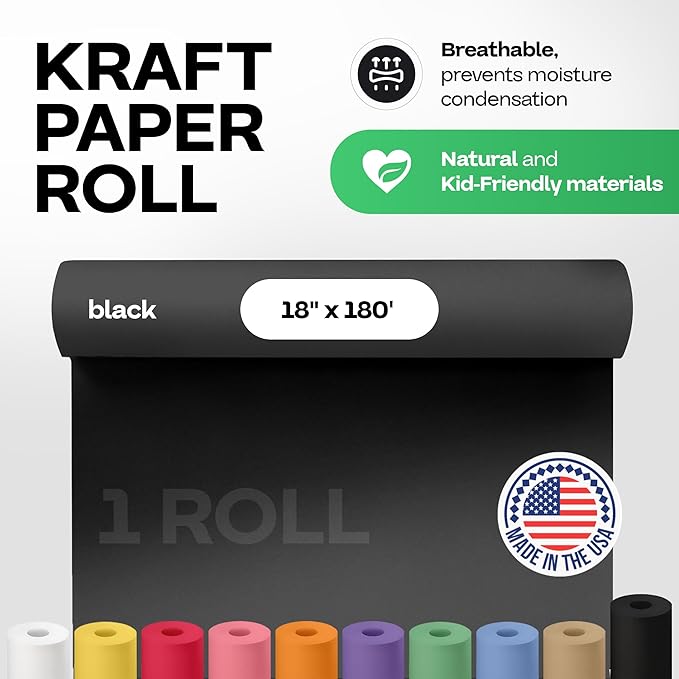 Black Kraft Paper Roll 18" x 2160" - Image 2