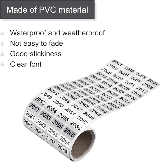 MECCANIXITY 2001 to 3000 Consecutive Number Stickers Inventory Label Black - Image 3
