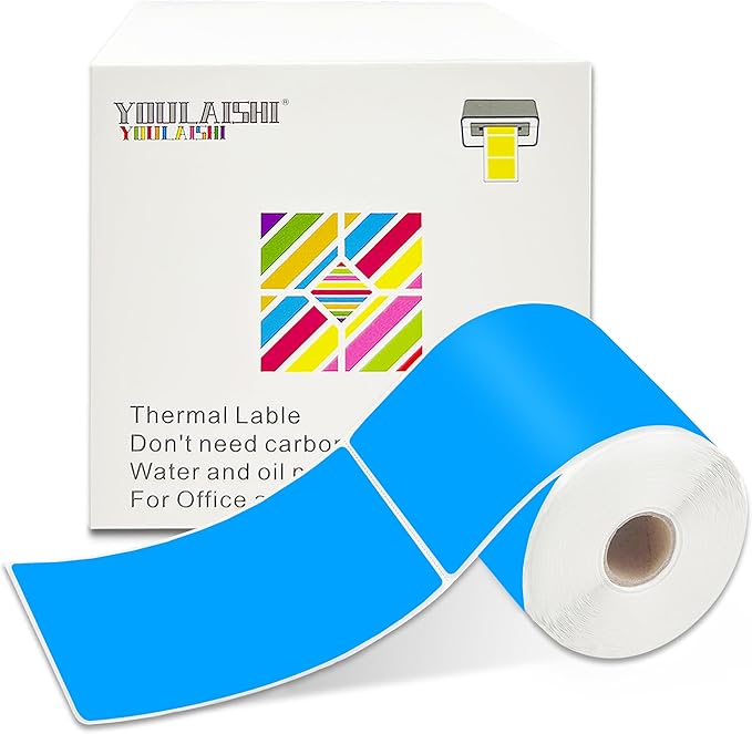 3 X 5 Inch Printable Rectangle Color Coding Labels, 300 Per Roll Adhesive Color by YOULAISHI