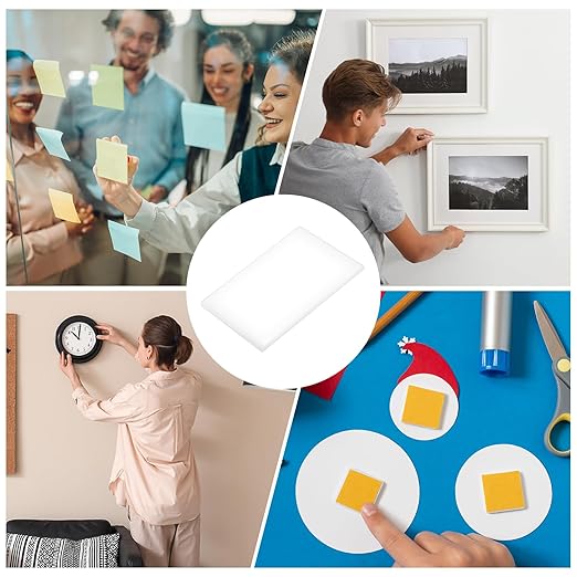 uxcell 100Pcs Double Sided Adhesive Pads, 1.38" x 0.98" Clear Removable Heavy - Image 7