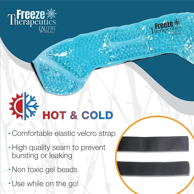 USA Merchant | Hot/Cold Plush Gel Bead Migraine Wrap| Freeze Therapeutics by - Image 3