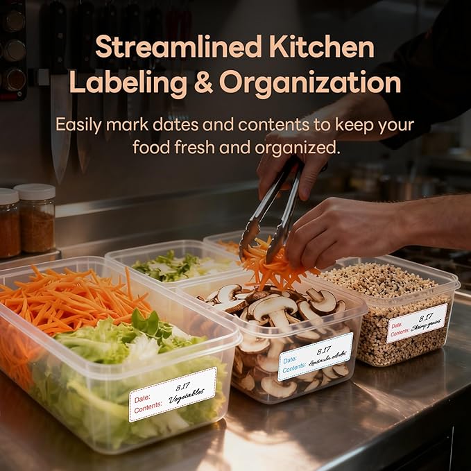 1" x 3" Freezer Labels, 2 Color Waterproof & Oil-Resistant Write-On Freezer - Image 5