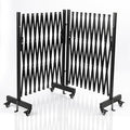 18 FT 44" High Industrial Metal Expandable Barricade，Retractable Traffic Fence by JTZFD