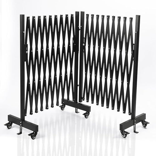 18 FT 44" High Industrial Metal Expandable Barricade，Retractable Traffic Fence by JTZFD