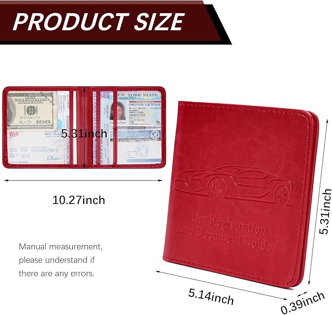 2-Pack Car Registration and Insurance Holder, Car Organization Vehicle Document - Image 3