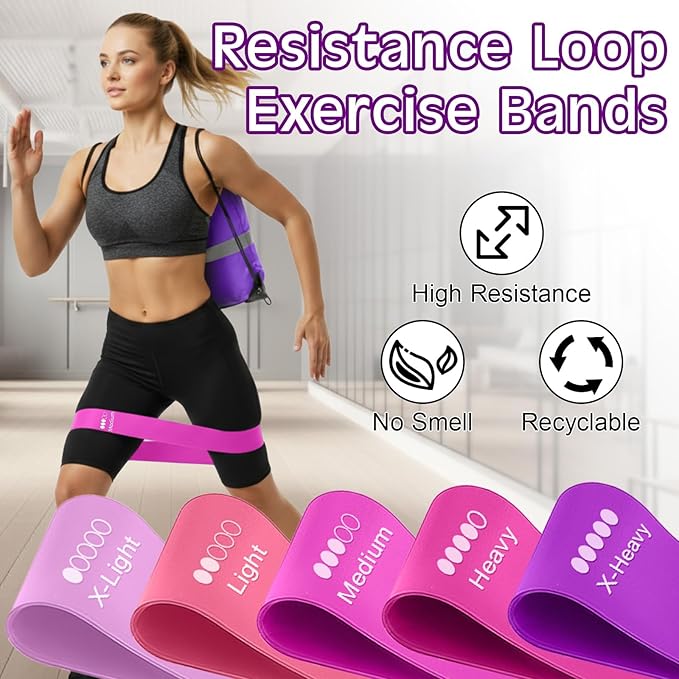 Sratte 120 Pcs Workout Loop Resistance Bands Bulk, Gym Elastic Bands Set - Image 6