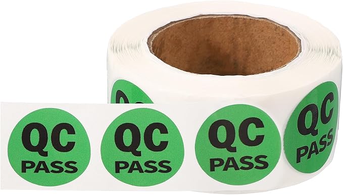 PATIKIL 360 Pcs 1 Roll QC Pass Labels, 1 Inch Circle Inventory Control Adhesive by PATIKIL