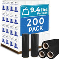 Rosmonde Bulk Plastic Wrap For Moving, 200 Rolls, 80 Gauge Thick Black by Rosmonde
