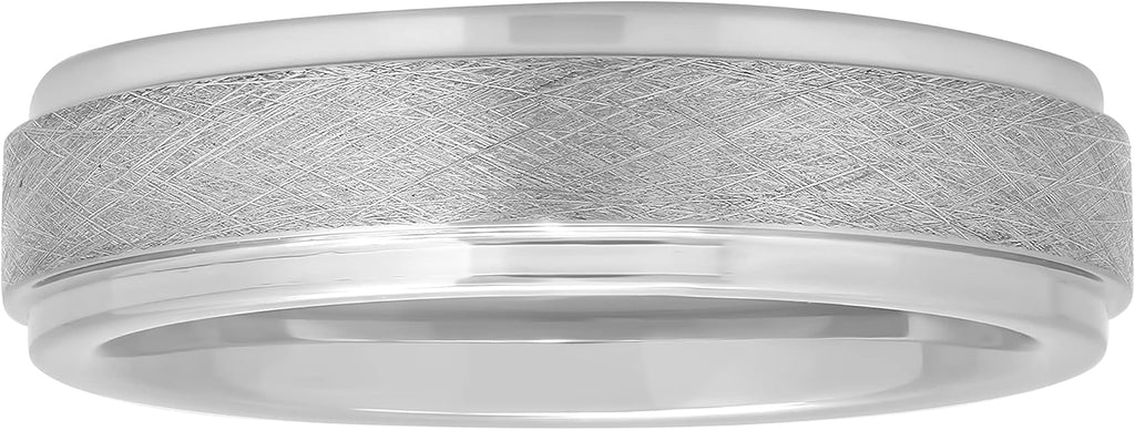 Men's 6mm Tantalum Carbide Contemporary Bands by STEELNATIONJEWELRY