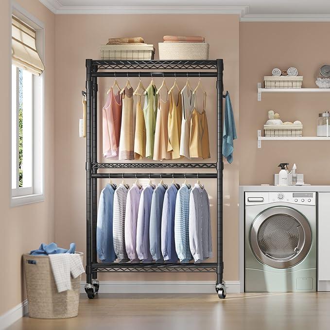 VIPEK R2 Medium Rolling Clothes Rack Heavy Duty Clothing Rack - Image 3