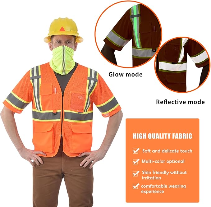 AYKRM Custom Logo Personalised Printed High Visibility Reflective 2 two tone - Image 3