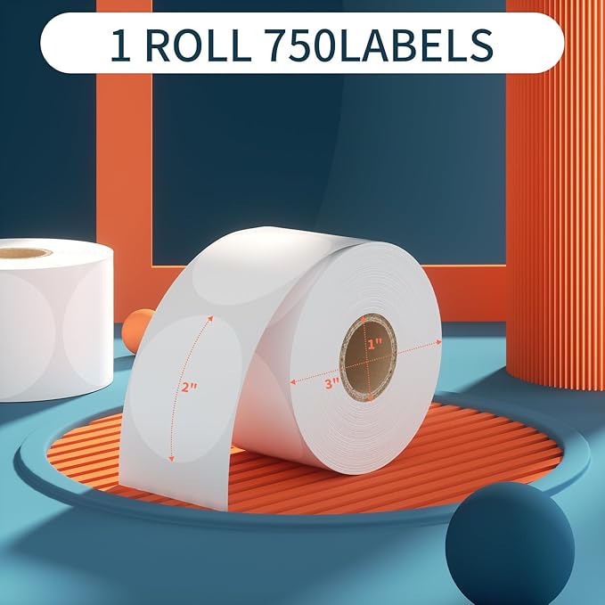 CLASSY Circle Thermal Sticker Labels, Small Business Labeling, Inventory and - Image 2