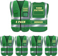 BeautyWill Custom Safety Vest Logo Class 2 High Visibility Reflevtive Vest by BeautyWill