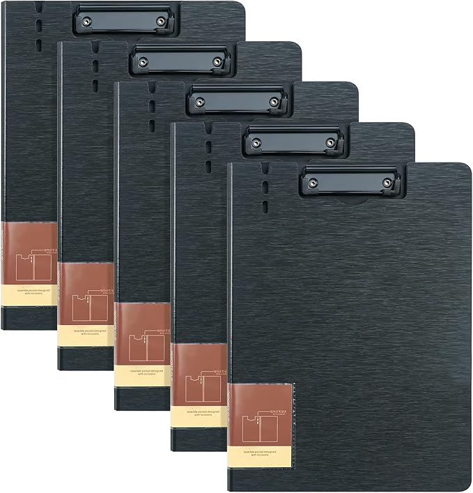 A4 Clipboard Folder, 5 Pack Foldable Clipboards by SOYIRI