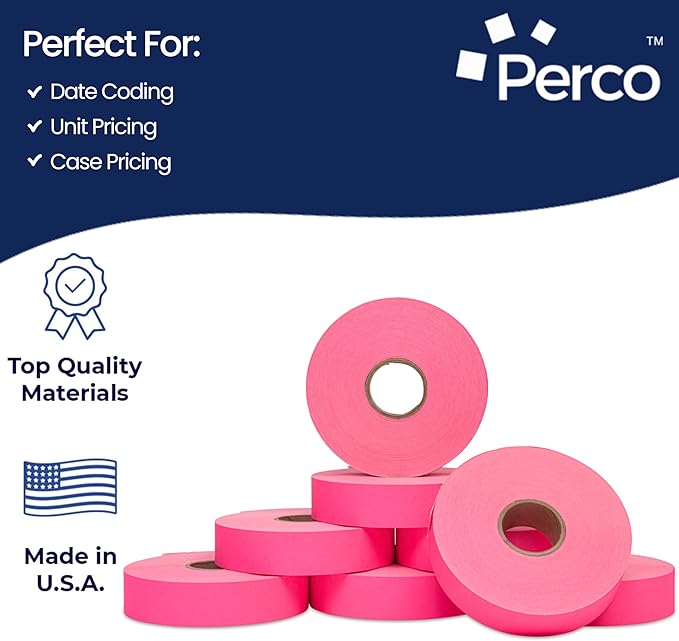 Perco Fluorescent Pink Pricing Labels - Image 4