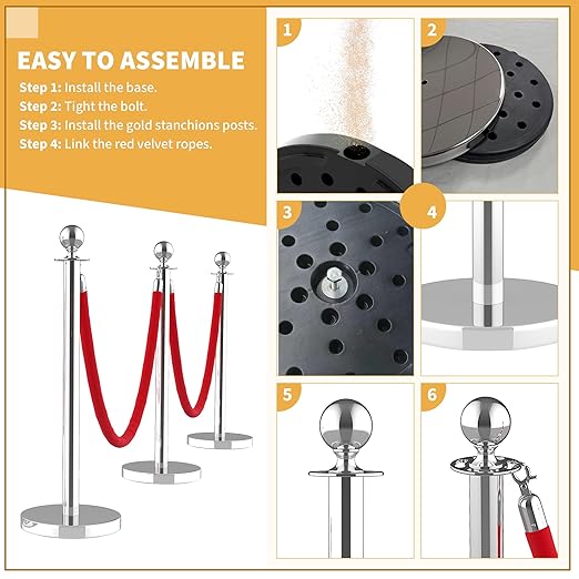 6Pcs Stainless Steel Stanchion Posts - Image 7