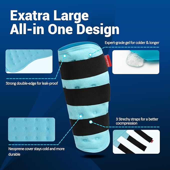 Comfytemp Extra Large Calf Shin Splint Ice Packs - Image 6