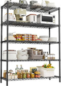 Storage Shelves Heavy Duty, 5-Tier Adjustable Metal Utility Rack, Wire Shelf by ROOMTEC