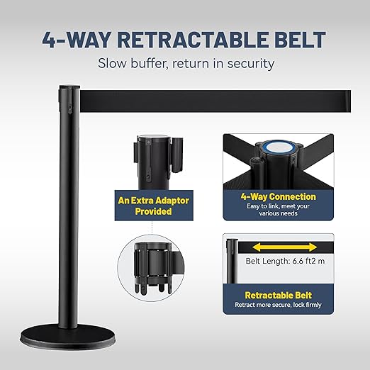 6-Pack Black Stanchion Posts - Image 6