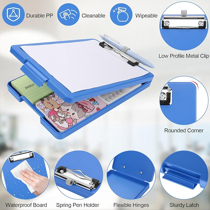 Small Clipboard with Storage, A5 Clipboards with Pen Holder, Half Letter Clip - Image 5