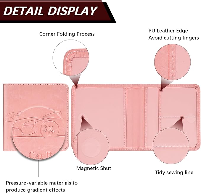 2-Pack Registration and Insurance Card Holder, Vehicle Glove Box Car Organizer - Image 3