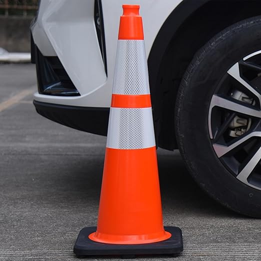 OrangeStar 28 Inch Orange Traffic Cones 8-Pack, Heavy Duty PVC Safety Cones - Image 9