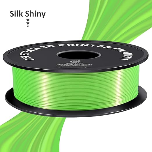 Geeetech Silk PLA Filament 1.75mm 3D Printer Filament Apple Green, Metal-Like - Image 3