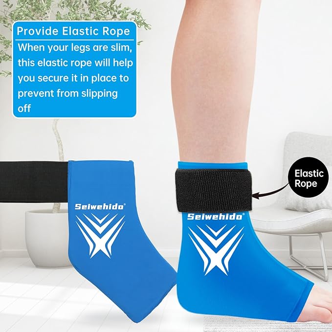 Foot Ankle Ice Pack Wrap for Swelling, Reusable Gel Ice Pack for Sprained Ankle - Image 3