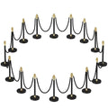 16pcs Sturdy Stanchion Posts, Water/Sand/Concrete Fillable Leakproof Base by CAMMOO