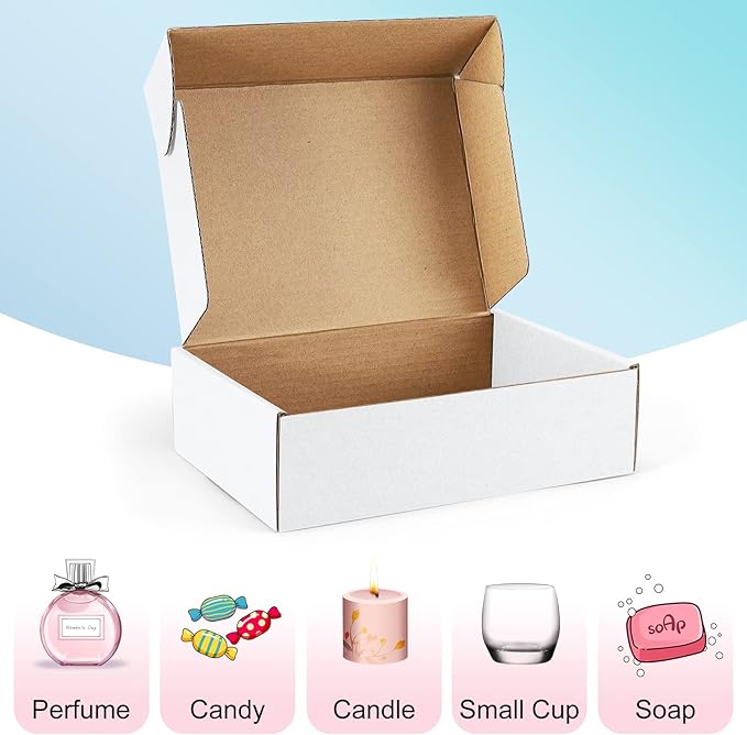 Shipping Boxes 7x5x2 inches White Small Mailing Boxes 25 Pack Cardboard - Image 5