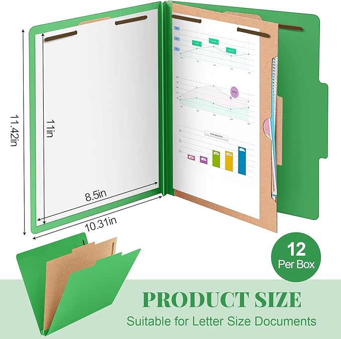 Skyygemm 12 Pack Classification Folders Letter Size Bulk - Image 2