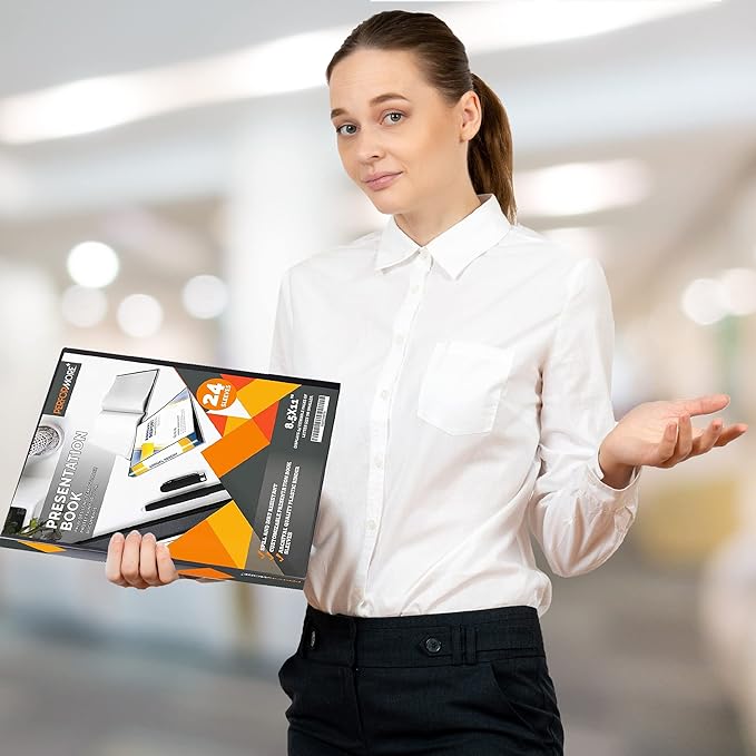 PERFORMORE Presentation Folder, 24 Pocket Presentation Display Book - Image 7