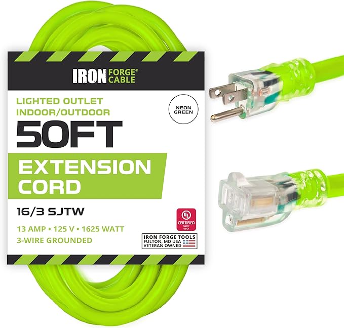 Iron Forge Cable Weatherproof 50 Ft Outdoor Extension Cord by IronForgeCable