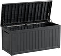 Heavy-Duty 270 Gallon Waterproof Deck Storage Box, Outdoor Storage by Unknown