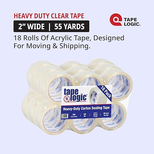 Tape Logic 2" x 55 yds Acrylic Packing Tape 2.6 Mil, & Office, Supplies - Image 2