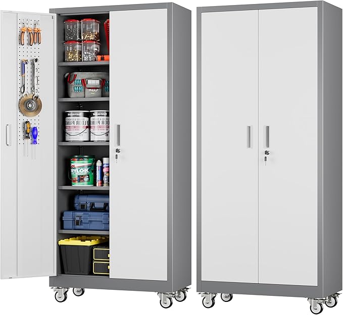 Aobabo Upgrade 71H''*32''W*16''D Metal Garage Storage Cabinet by Aobabo