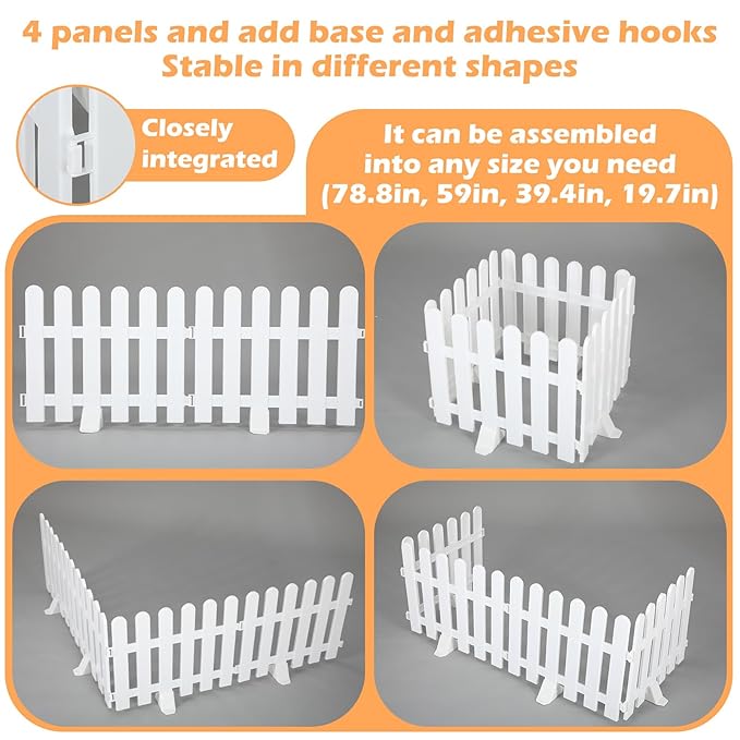 Short Dog Gate 19.7 x 78.7 Inch Adjustable Puppy Gate Indoor Folding Pet Door - Image 6