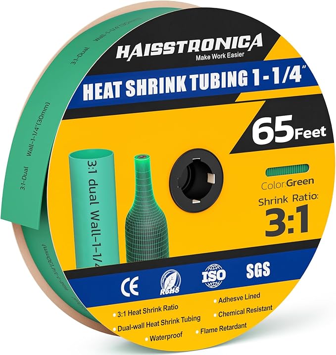haisstronica 3:1 Heat Shrink Tubing, Shrink Ratio Adhesive Lined Marine Grade by HAISSTRONICA