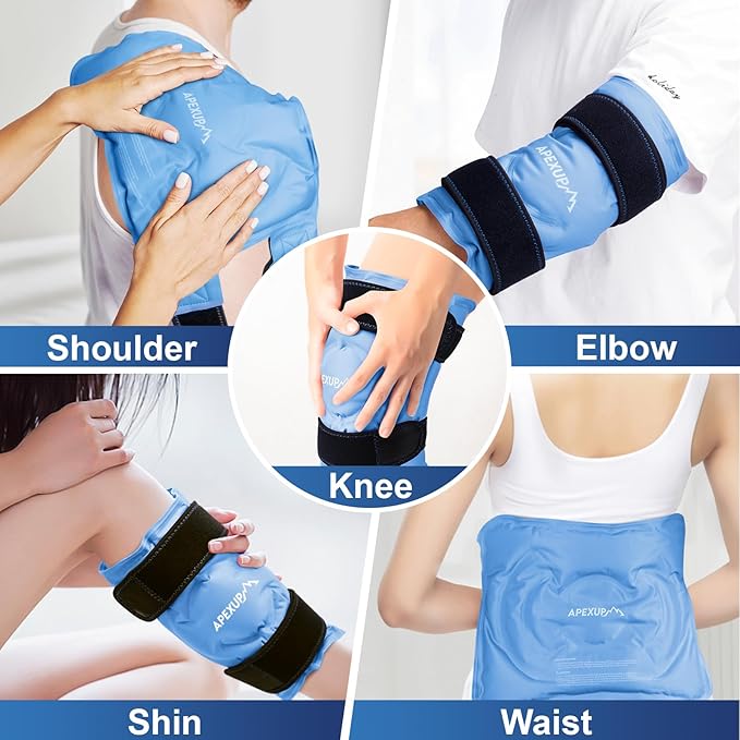 APEXUP Ice Pack for Knee Pain Relief, Large Reusable Wrap After Surgery - Image 7
