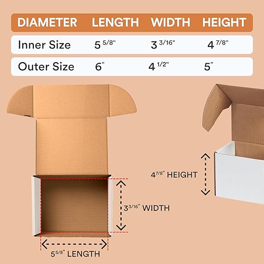 Box USA 6" Deluxe Shipping Boxes, Gifts or Bulk Business Orders - Image 2