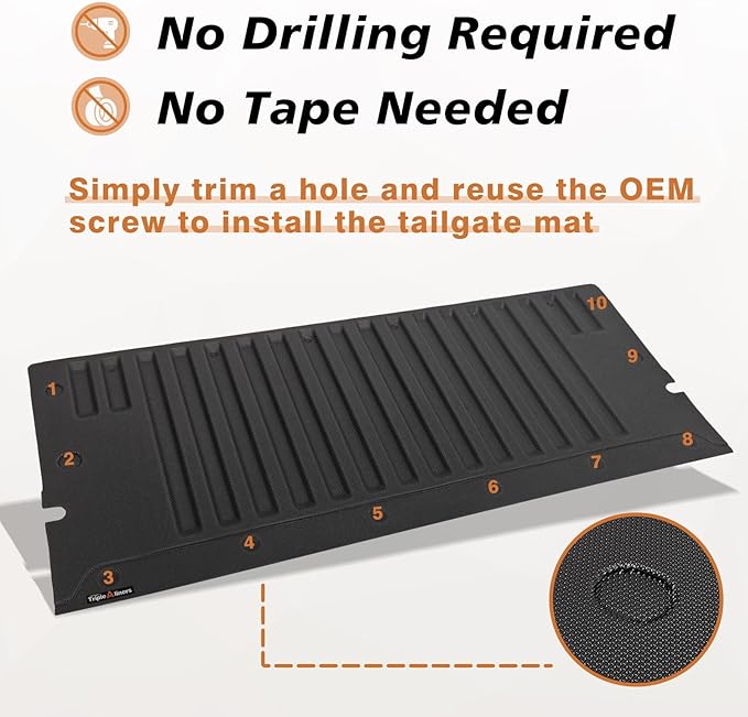 TripleAliners for Tacoma 2024 2025 | Truck Bed Mat & Tailgate Mat | All Weather - Image 2