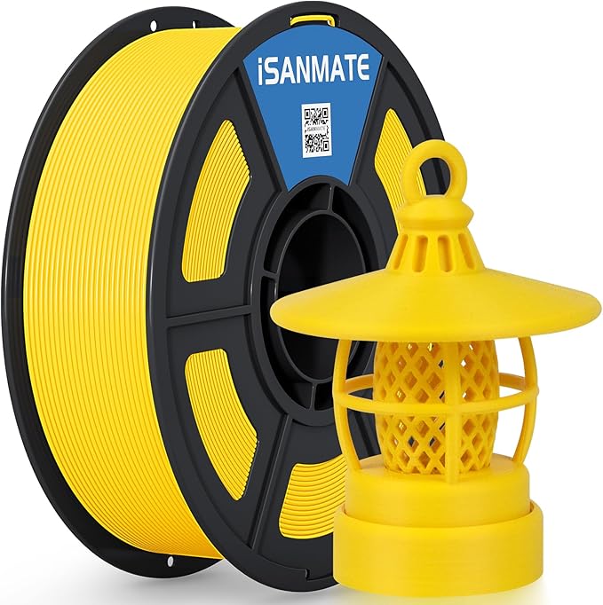 iSANMATE ASA Filament 1.75mm Yellow 1KG, UV & Weather Resistant 3D Printer by iSANMATE