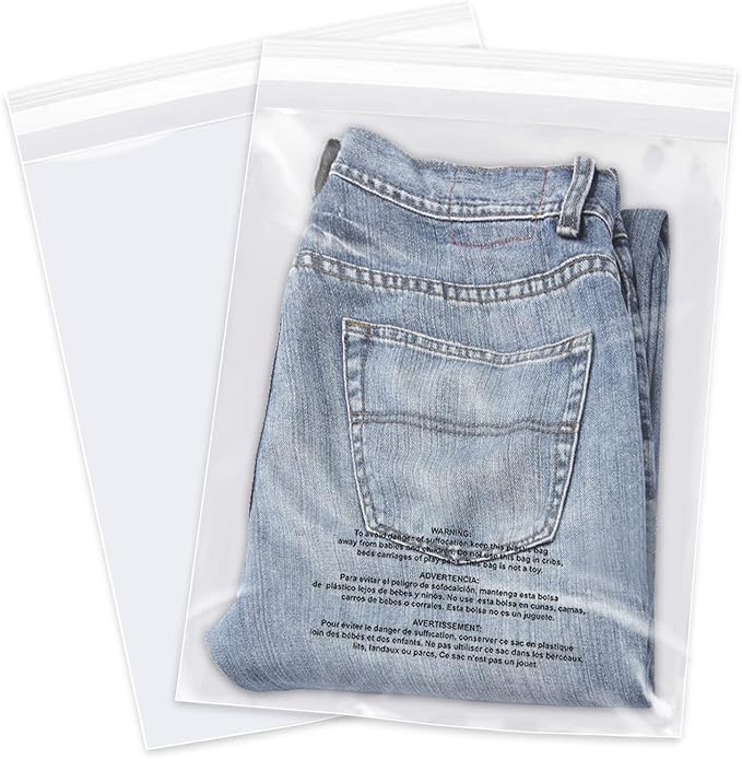 iMailer - 200 Count - 13" x 15" Clear Plastic Poly Bags by iMailer
