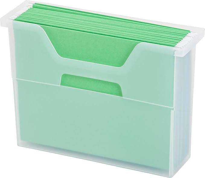 IRIS USA Small Portable Desktop File Box by IRISUSA
