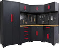16PCS Corner Garage Storage Cabinet System by Unknown