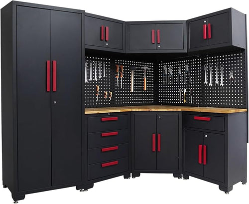 16PCS Corner Garage Storage Cabinet System by Unknown