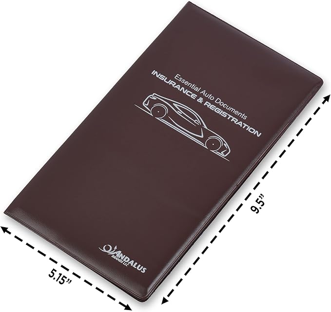 Andalus Auto Registration & Insurance Card Holder Pack of 2, Waterproof - Image 2