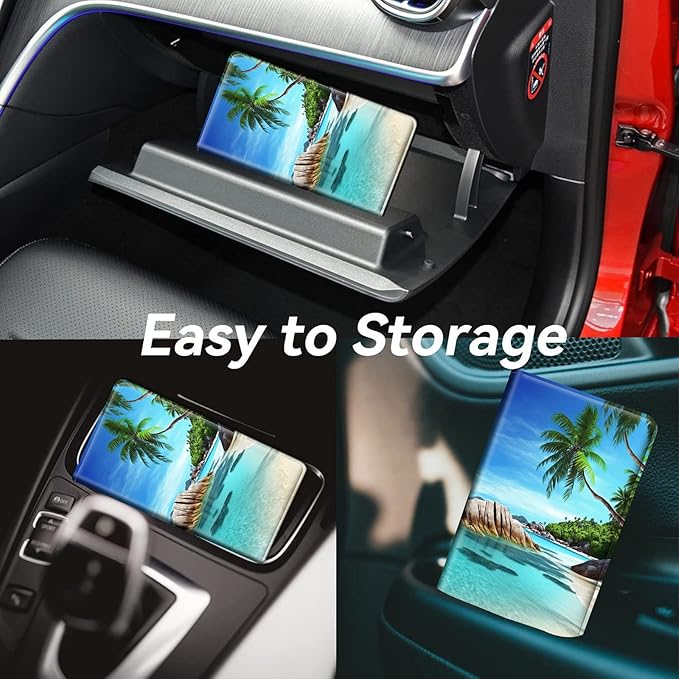 Car Registration and Insurance Holder, Leather Car Glove Box Organizer - Image 4
